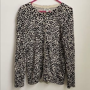 Leopard Print Button Up Sweater